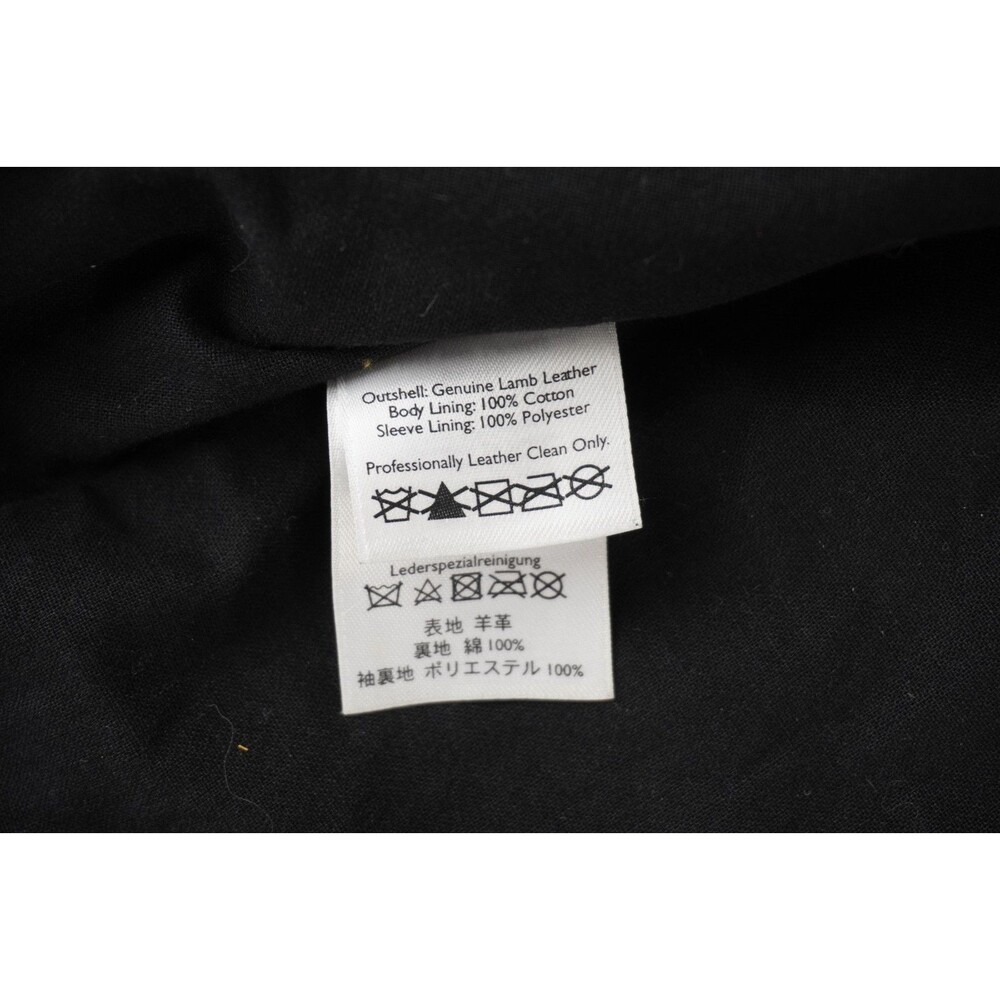 Vintage Eddie Bauer Soft Lamb Leather Full Zip Bomber Jacket Womens Large Black - Picture 10 of 14